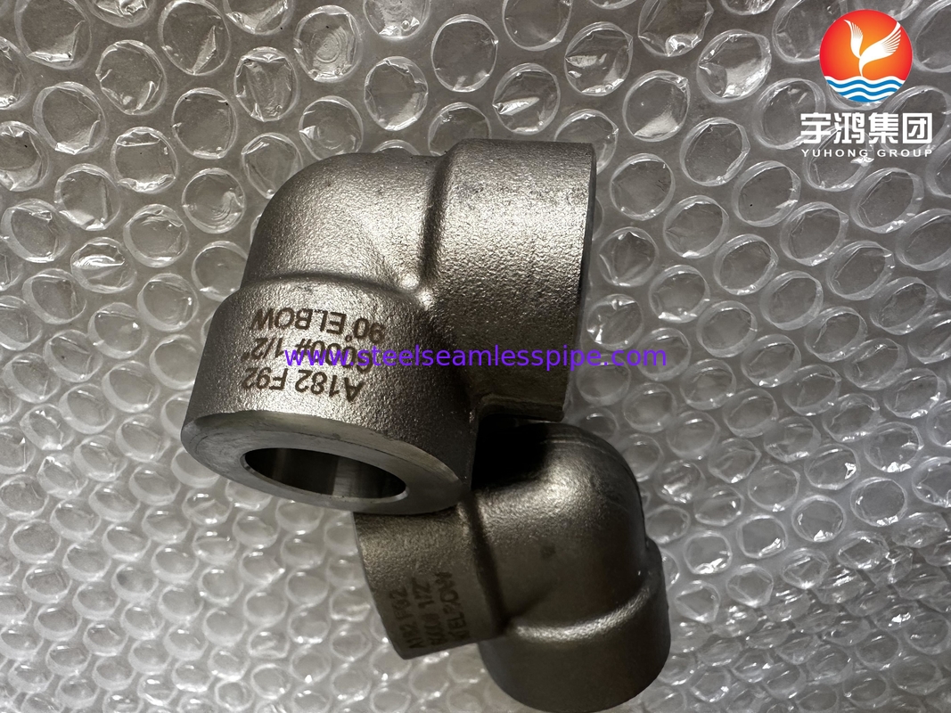 A182 F53 F92 1/2&quot; #3000 90° Socket Elbow soudé ASME B16.11 Pour les centrales électriques