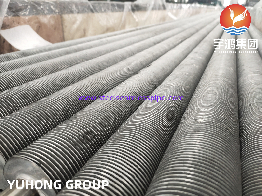 ASME SA249 TP304 AL Tubes à nageoires de type T extrudées pour échangeur de chaleur de four à sec Forme ronde