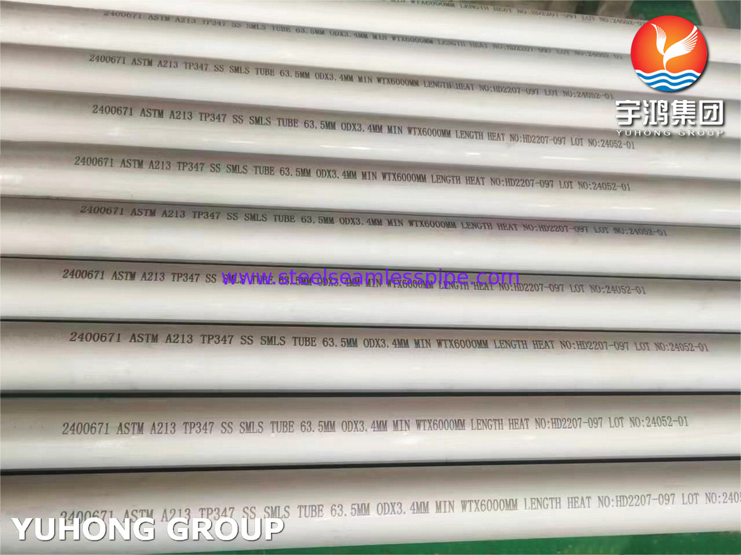 ASTM A213/ASME SA 213 TP347/TP347H Tubes sans soudure en acier inoxydable dans chaudière échangeur de chaleur