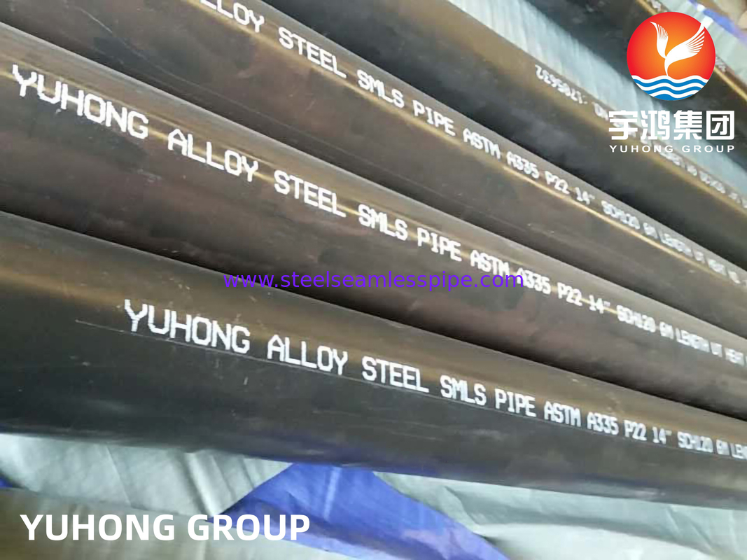 Pipe sans soudure en acier allié ASTM A335 P22 2-1/4Cr pour centrale électrique/chaudière/énergie nucléaire
