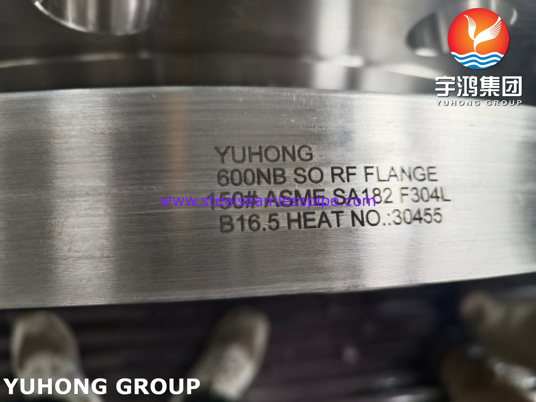 ASME SA182 F304L Flanche forgée en acier inoxydable glisser sur RF B16 soulevé.5