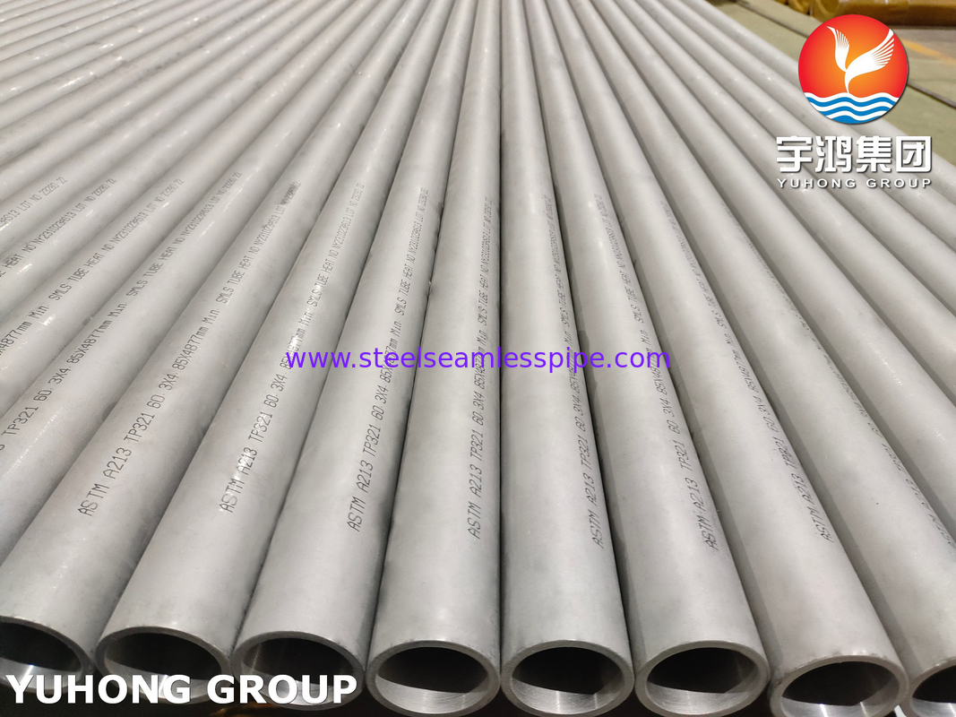 ASTM A213 ASME SA213 TP321 TP321HTubos sans coûture en acier inoxydable