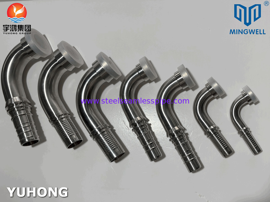Appareil de raccordement de tuyaux en acier inoxydable à 90° SAE Flange SS316L