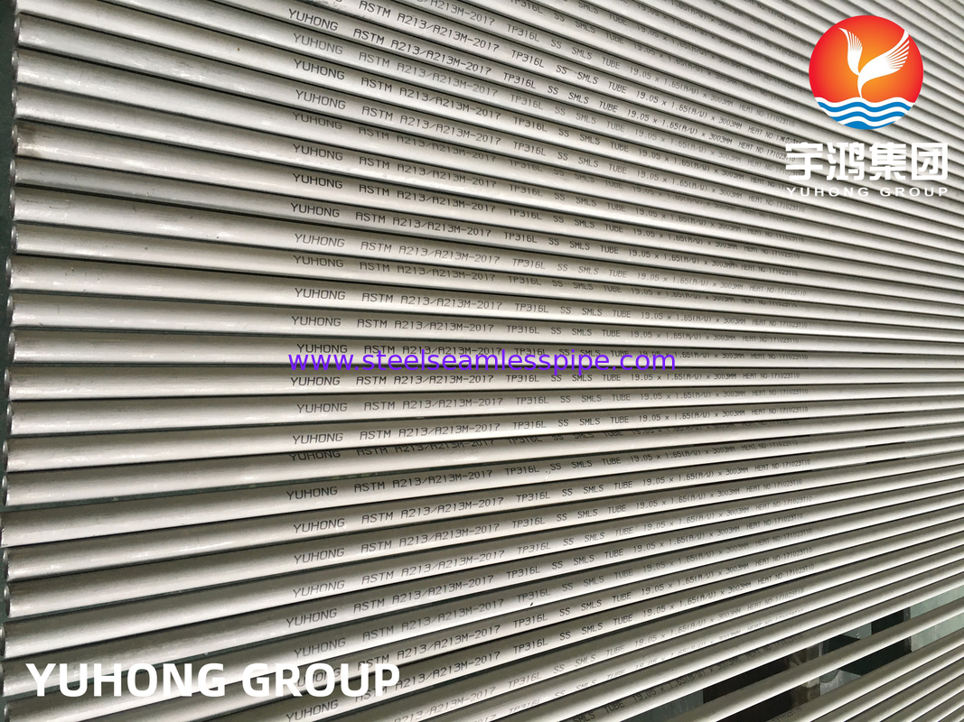 Tubes sans soudure en acier inoxydable ASTM A213 TP316L pour réservoirs de stockage et raffineries
