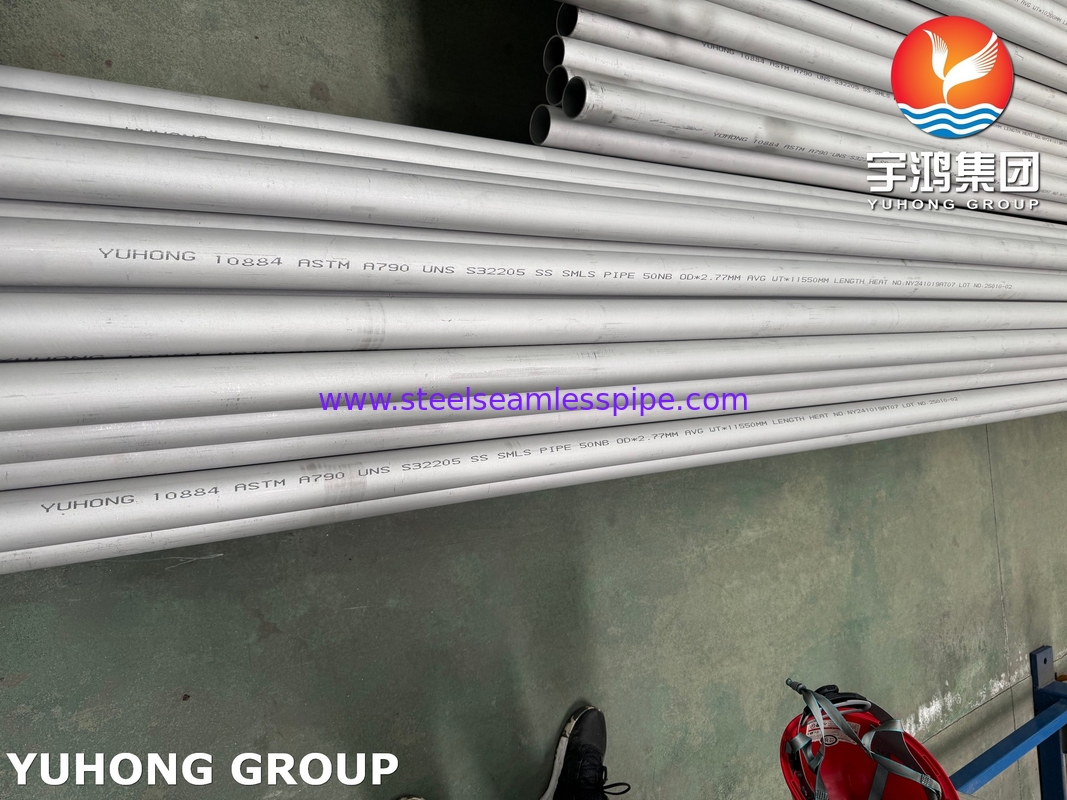 ASTM A790 / ASME SA789 S32205 Tubes sans soudure en acier duplex pour le pétrole et le gaz industriel