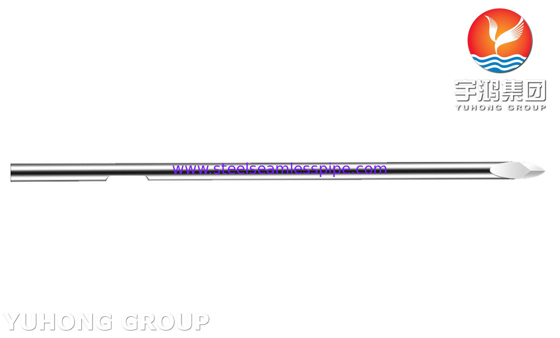 Lancet de sang à rainures en acier inoxydable 30G, tuyau d' aiguille à pointe solide à bille pour le prélèvement de sang, ISO9626