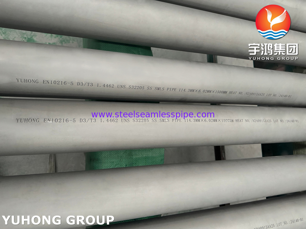 EN 10216-5 UNS32205 Tubes en acier inoxydable duplex Norme européenne pour l'industrie énergétique et chimique