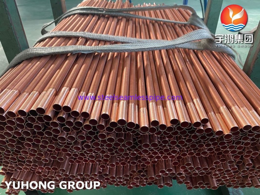 Tube en cuivre-nickel B111 C70600-O61 à ailettes en spirale pour refroidisseur d'air de refroidisseur