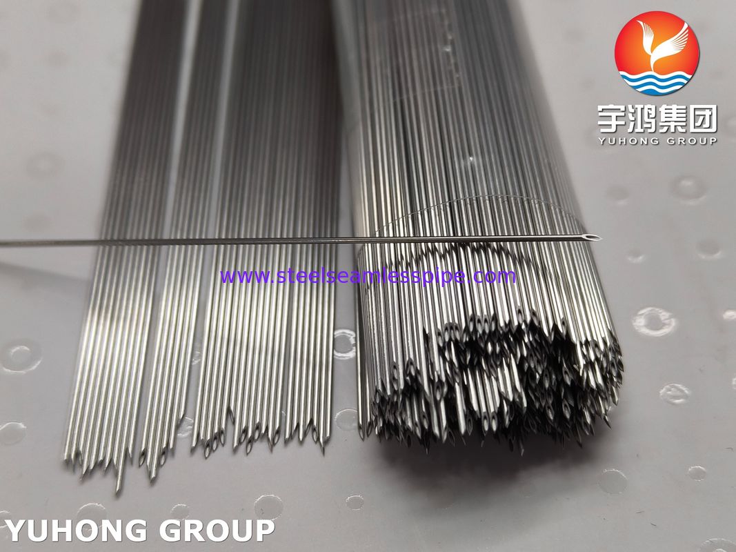 SUS304 Tubes d' aiguille intraveineuses en acier inoxydable de qualité médicale, bout recouvert