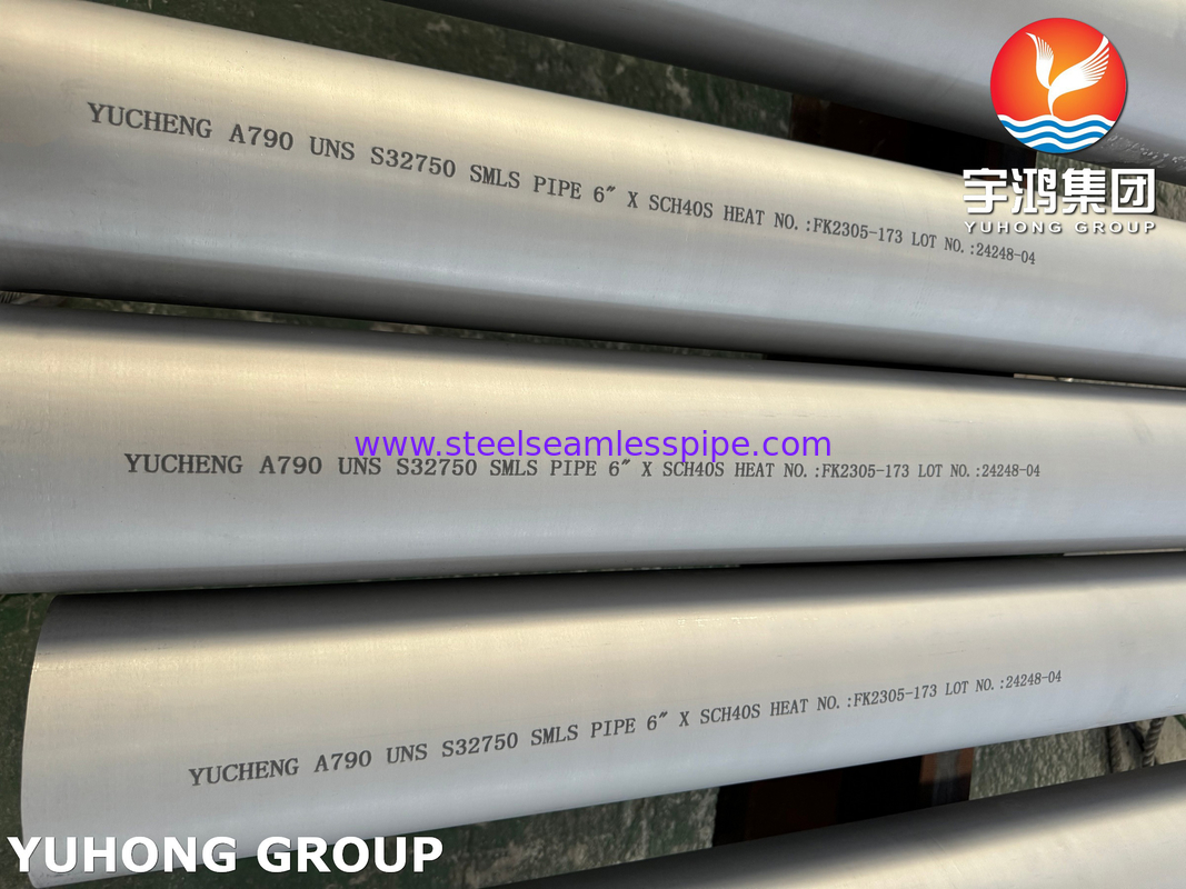 ASTM A790 S32750 Tube sans soudure en acier inoxydable duplex pour pipelines et centrales électriques