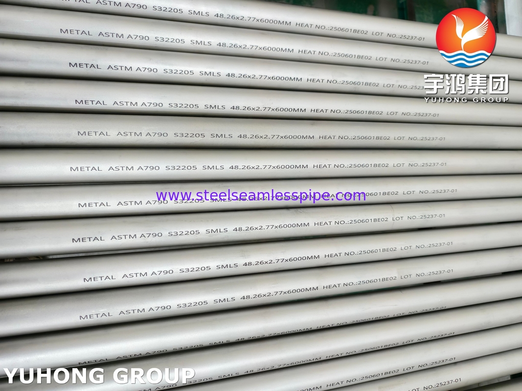 ASTM A790 S32205 Tube sans soudure en acier inoxydable duplex, haute résistance à la corrosion pour applications offshore