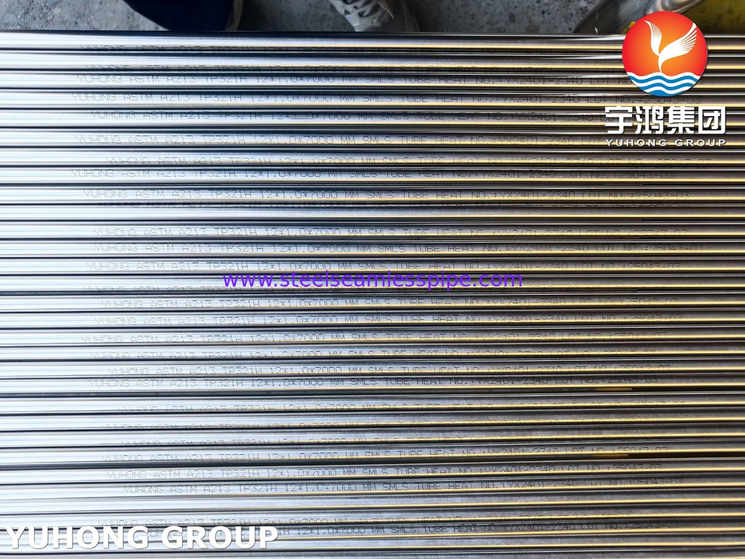 Tube sans soudure en acier inoxydable ASTM A213 TP312H, surface recuite brillante pour échangeur de chaleur