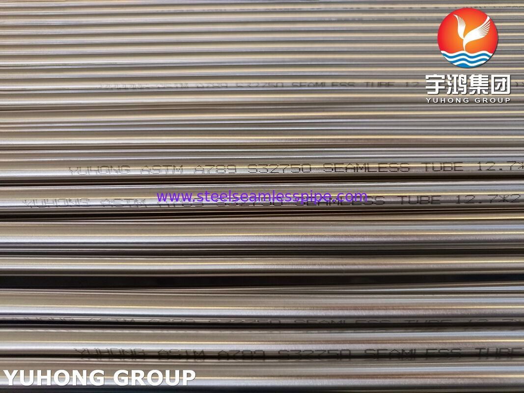 Tube sans soudure super duplex ASTM A789 S32750 2507 Tuyau en acier duplex pour l'industrie pétrolière et gazière