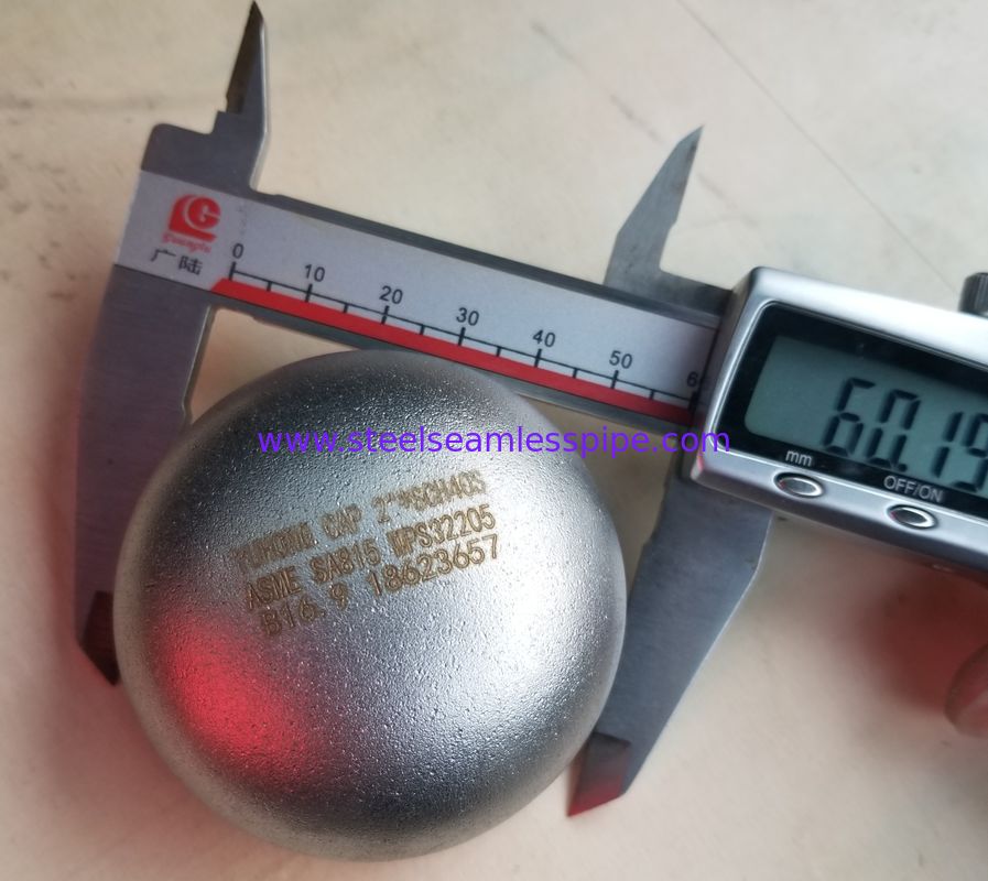 Cap de fin ASTM A815 UNS S32205 2205 Buttweld en acier inoxydable duplex adapté à la dessalement