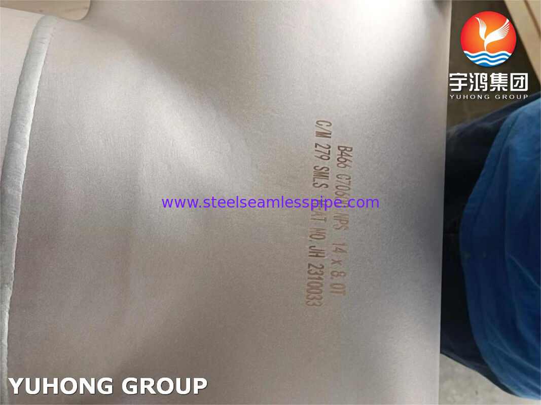 ASTM B466 C70600 Accrochage en cuivre-nickel 90-10 - alliage forgé sans couture pour les systèmes de tuyauterie de service corrosif marin