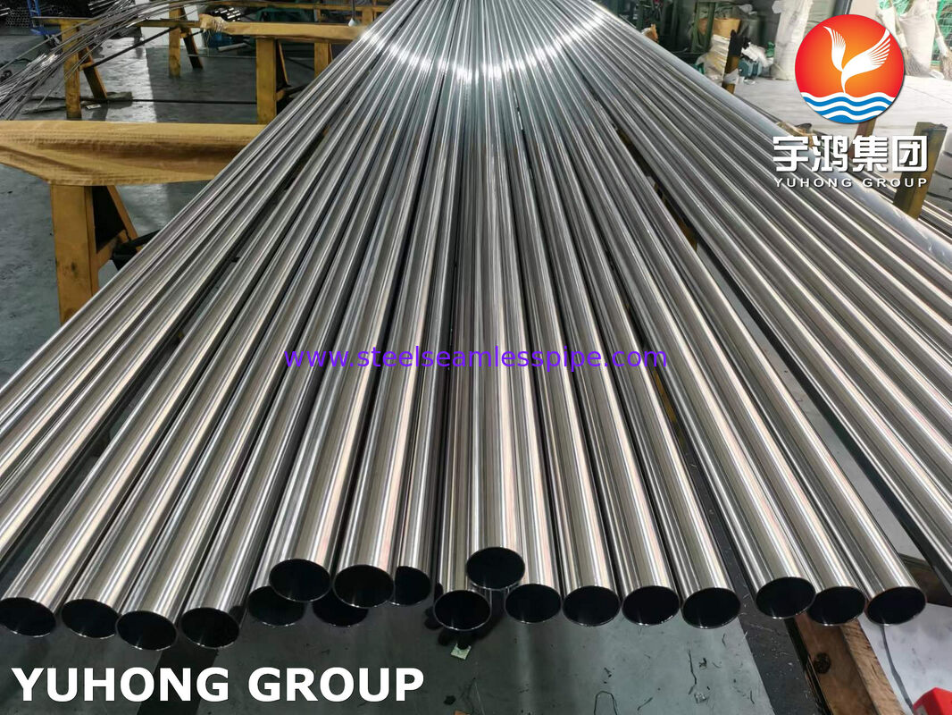 Tube soudé en acier inoxydable A270 TP304, surface polie grain 180 360, pour l'industrie agroalimentaire et laitière