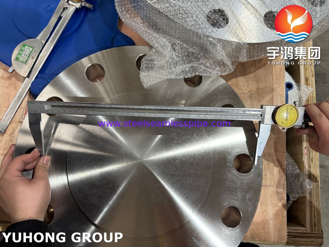 ASTM A182 F51 Duplex 2205 Flange aveugle ASME B16.5 BLRF Flange double flange en acier