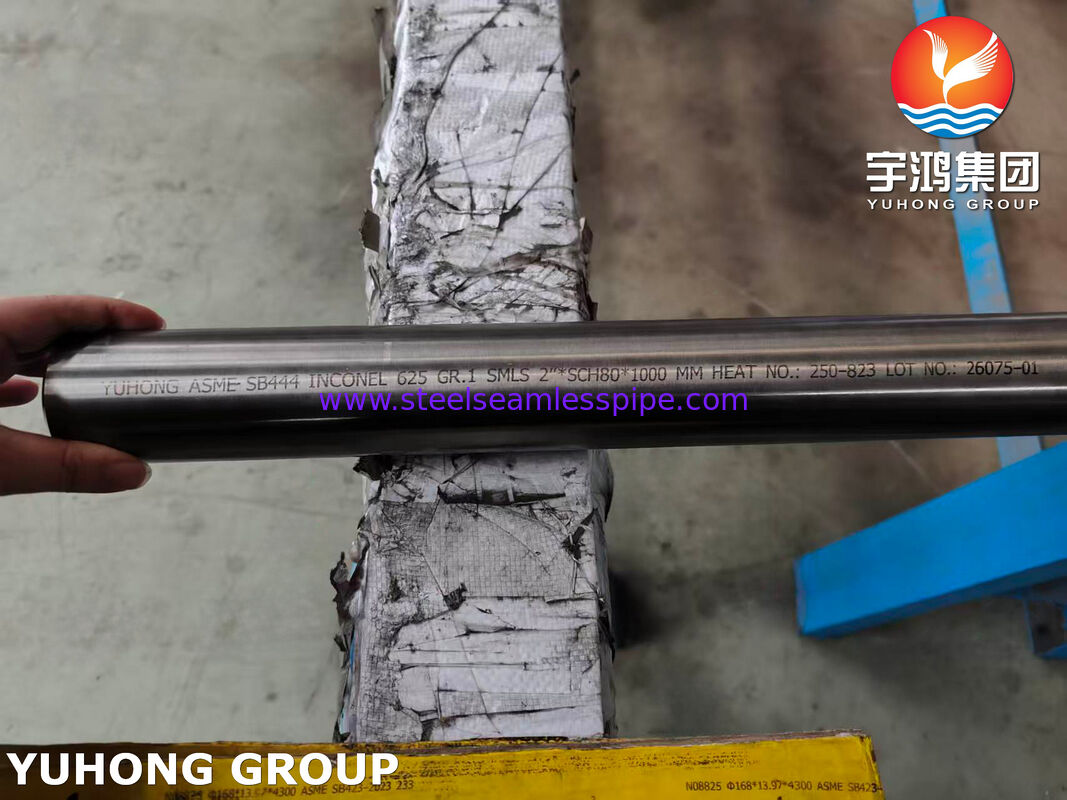 Chaudière et récipient à pression sans couture du tuyau ASME SB444 Inconel 625 GR.1 d'alliage de nickel 2" *SCH80*1000MM
