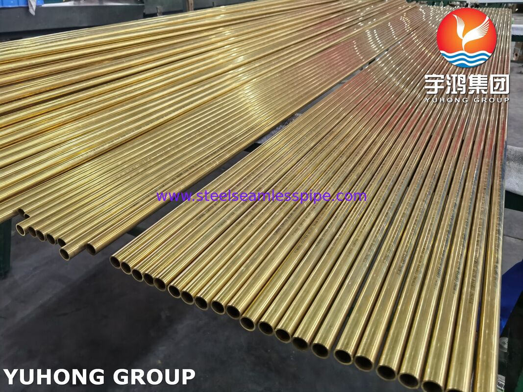Tubes sans soudure en alliage de cuivre ASTM B111 C44300 C70600 C71500 C68700 C71640 Application du refroidisseur d'air du radiateur du condensateur