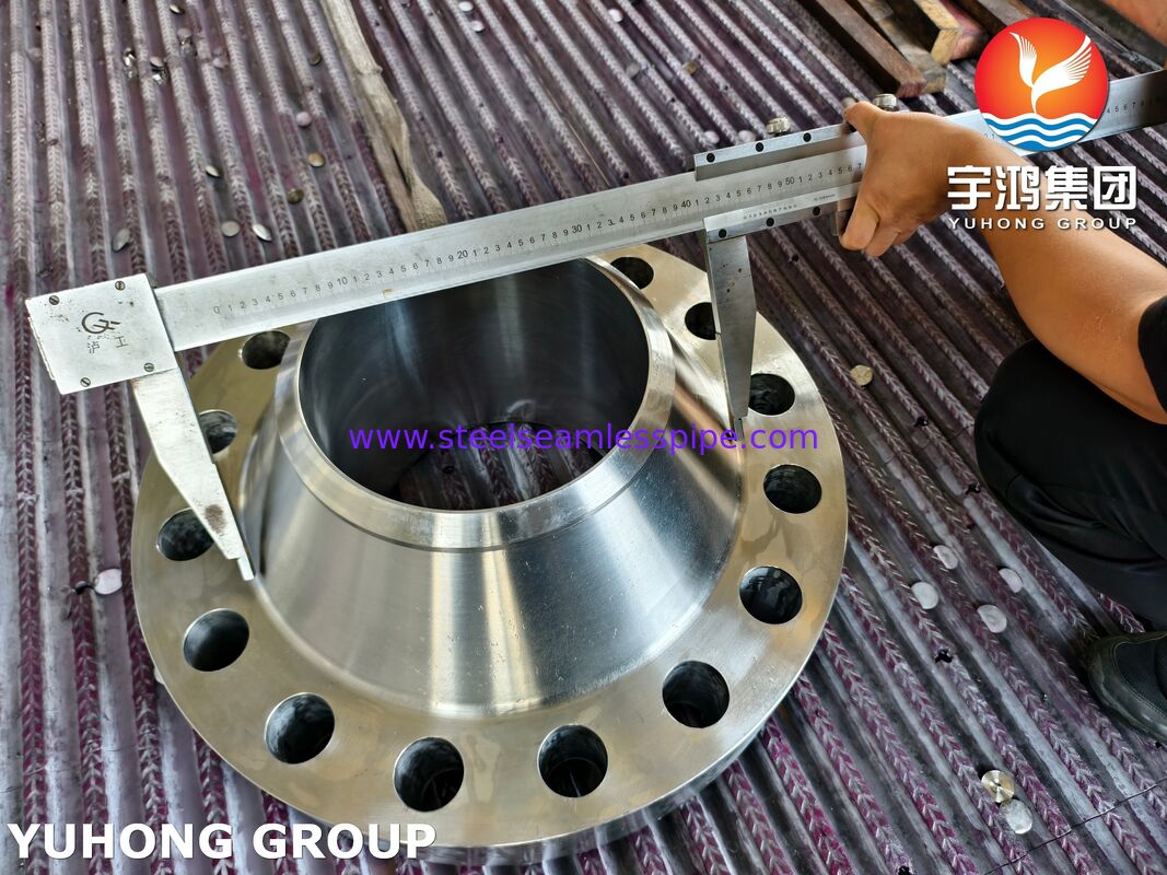 Bride à collet soudé ASTM A182 F347 / Bride en acier inoxydable EN 1.4550 WNRTJ