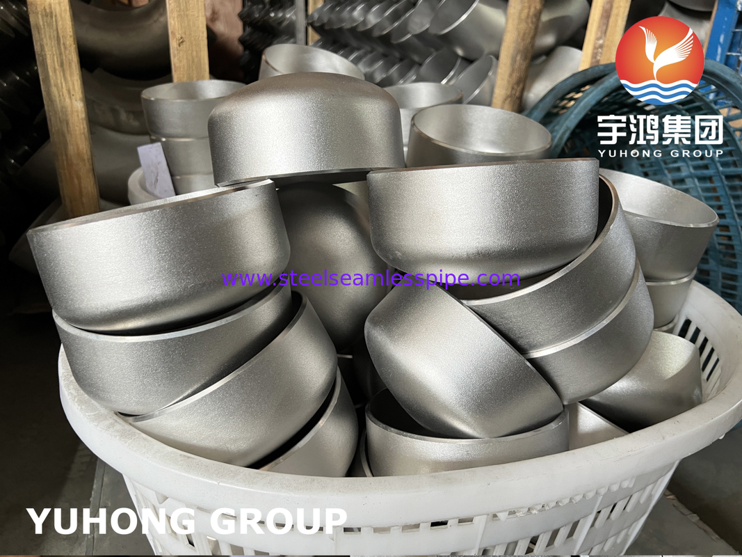Bouchon de soudure bout à bout en acier inoxydable ASTM A403 WP316L ASME B16.9 sablé pour tuyauterie industrielle
