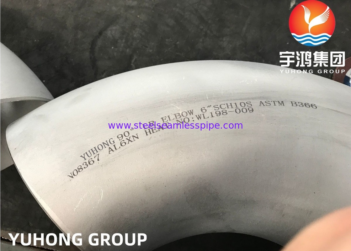 ASTM B366/COUDES UNS N08367 AL6XN AISI DE B564 BW/GARNITURES ACIER INOXYDABLE D'ASME B16.28