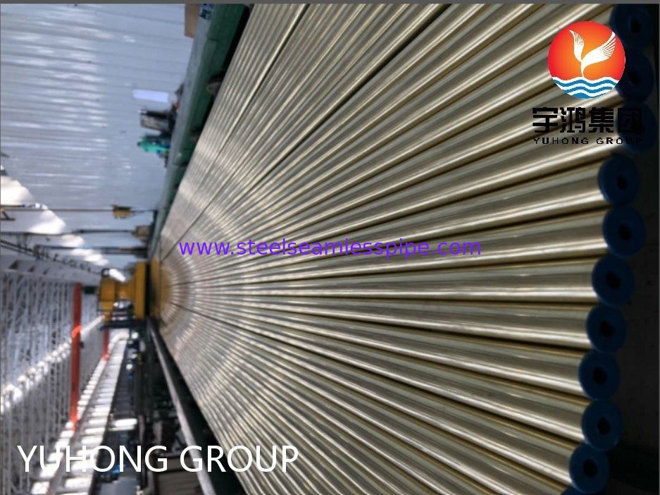 ASTM B111 C44300 O61 Tubes en cuivre sans soudure Tubes rondes en cuivre en laiton pour les échangeurs de chaleur