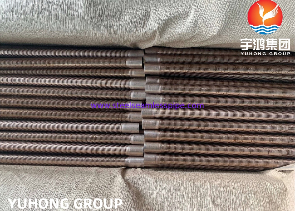 ASTM B111 CuNi 90/10 C70600 Type d'échangeur de chaleur extrudé Tube à nageoires basses pour refroidisseur d'huile