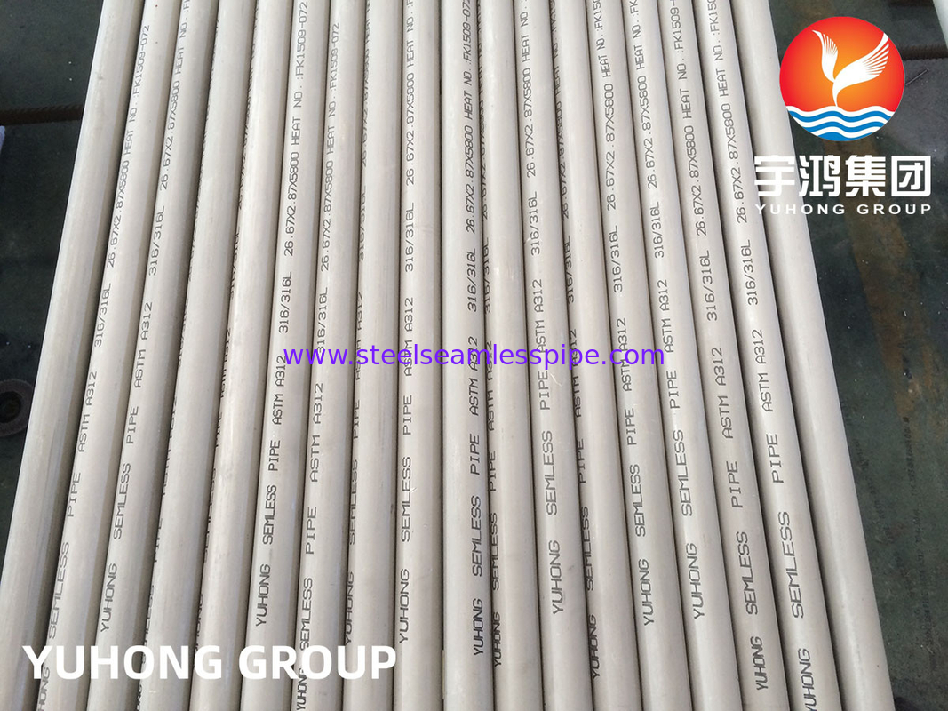 Pipe sans soudure en acier inoxydable austénitique ASTM A312 TP316L pour le code ASME BPV Stamp U