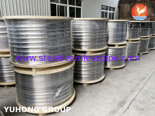 Tube recuit lumineux sans couture de bobine d'acier inoxydable, A269 TP316L pour l'essence/produit chimique