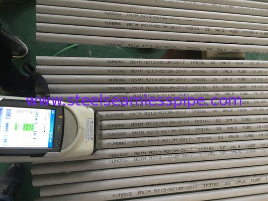 Tube sans couture d'acier inoxydable, ASTM A213, ASTM A789, essai hydraulique/essai courant de Foucault/essai d'Ultraulic.