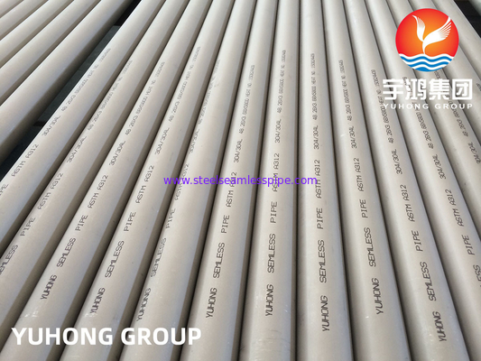 ASTM A312 TP304, TP304L Pipe ronde sans soudure en acier inoxydable pour équipement maritime