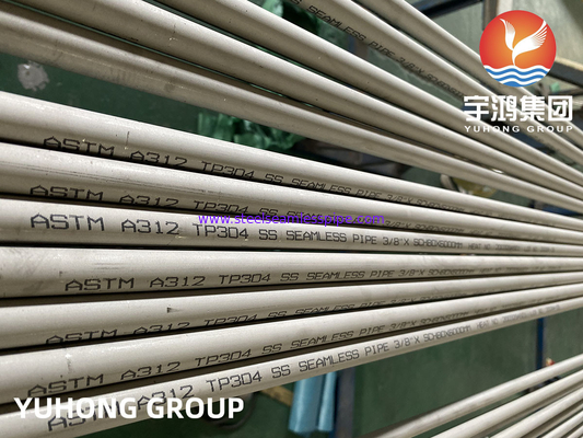 ASTM A312 TP304 Pipe sans soudure en acier inoxydable décapée et recuit