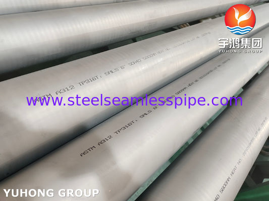 Pipe sans soudure en acier inoxydable ASTM A312 TP316Ti pour équipement chimique et procédé
