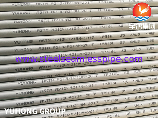 ASME SA213 TP316L 35x2x8000MM Tubes de chaudière décapées sans couture pour échangeurs de chaleur