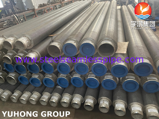 ASTM A312 TP304 HFW Fin Tubes Fin Matériau de 11 à 13 Cr