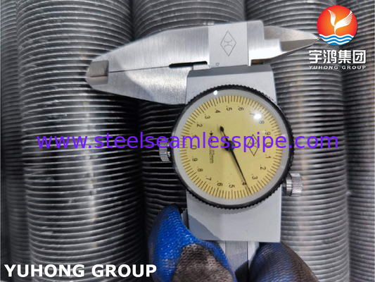 Échangeur de chaleur tube à aileron, type extrudé, ASTM A213 TP304 avec aluminium 6063