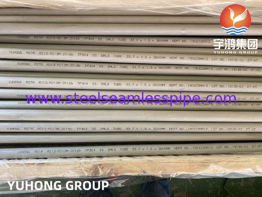 ASTM A213 TP304 Échangeur de chaleur et tuyaux de four sans soudure en acier inoxydable