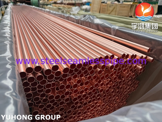 Tubes de condensation sans soudure en cuivre et alliage de cuivre ASTM B111 C12200 99,9Cu H55 H80