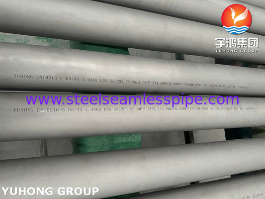 EN 10216-5 1.4462 X2CrNiMoN22-5-3 UNS32205 Seamless Stainless Steel Tubes For Pressure Purposes