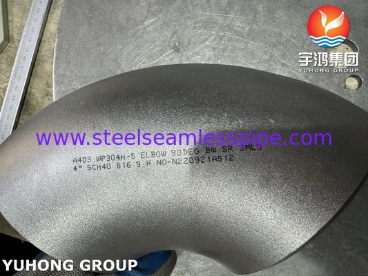 ASTM A403 WP304H Stainless Steel Fitting 90° Short Range Elbow Buttwelded Seamless B16.9