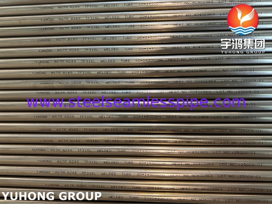 ASTM A249 TP316L Welded Tube Schedule 10S Heat Exchanger And Boiler Tubes