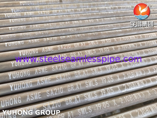 ASTM A210 / ASME SA210 Gr A1 Tubes en acier à carbone moyen sans soudure pour la paroi minimale de chaudière