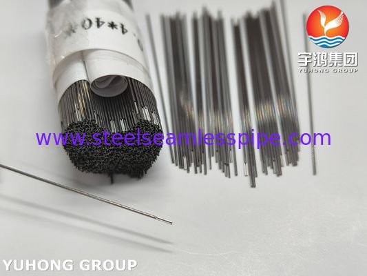 Tuyau d' aiguille d' irrigation endodontique en acier inoxydable 304 27G 40MM, pointe encochée ISO9626