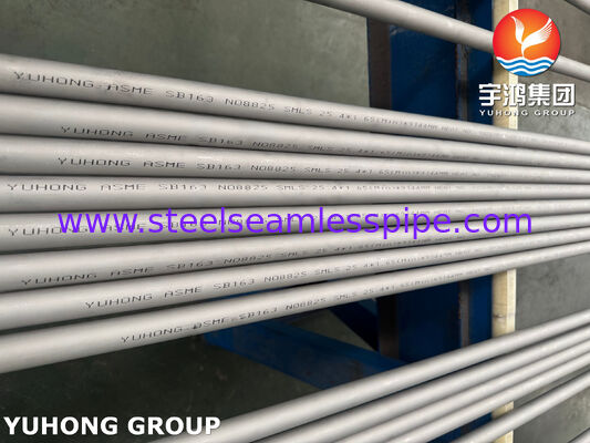 ASME SB163 UNS N08825 Tubes sans soudure en alliage de nickel pour l'industrie chimique