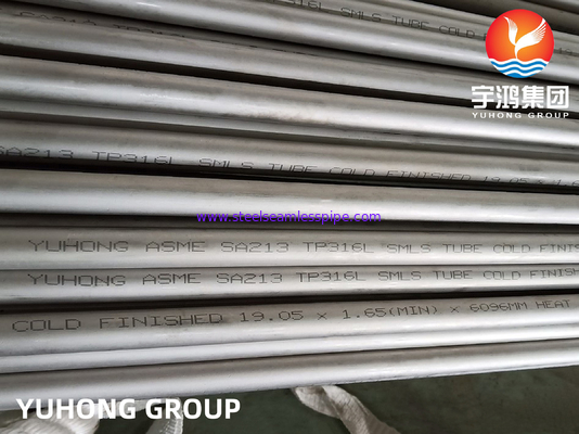 ÉPAISSEUR SANS COUTURE DU TUBE ASTM A213 TP304 TP316L MIN.WALL D'ACIER INOXYDABLE