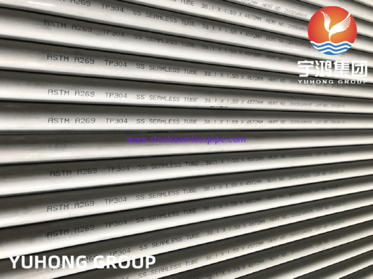 Tube sans couture 38.1*1.59*4572 d'acier inoxydable d'ASTM A269 TP304
