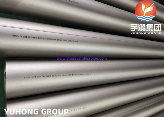 TUYAU d'INCOLOY 800H, TUYAU SOUDÉ ASTM B514 B163 B407 d'ALLIAGE de NICKEL