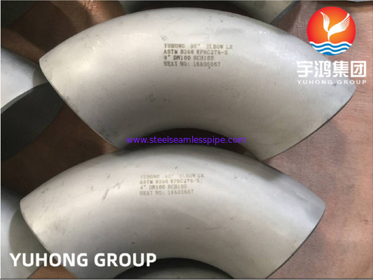 Coude LR B16.9 d'ASTM B366 WPHC276-S DN100 Sch10s 90Deg