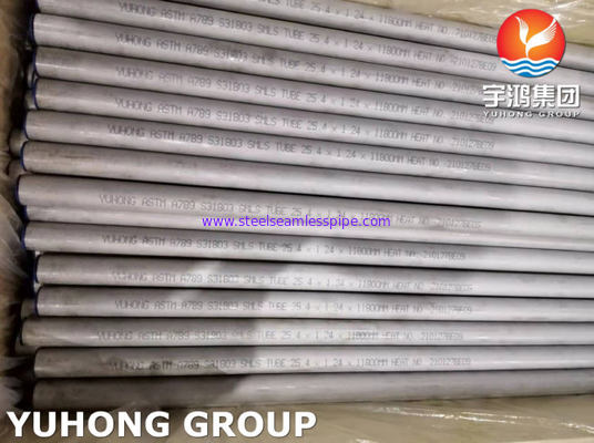 Tubes duplex sans couture d'acier inoxydable du tube 25.4*1.24*11800MM d'ASME A789 S31803